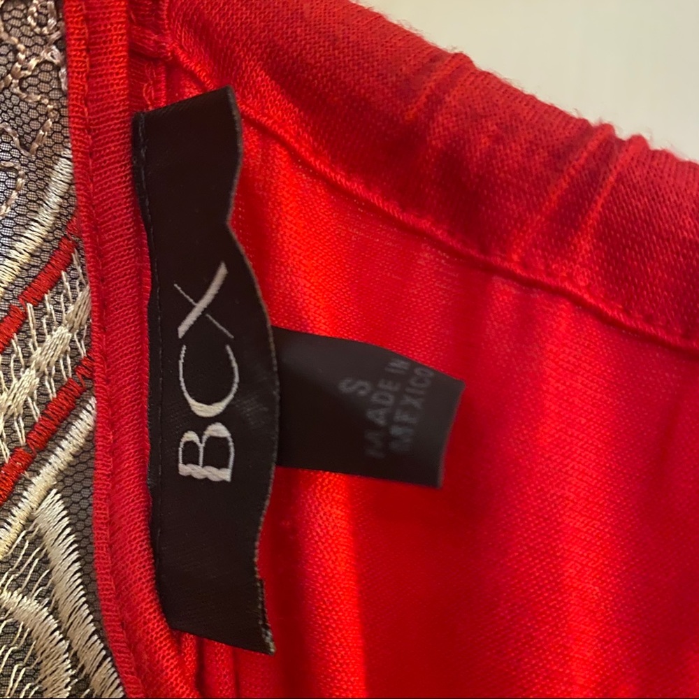 Red Embroidered Top - Picture 2 of 3